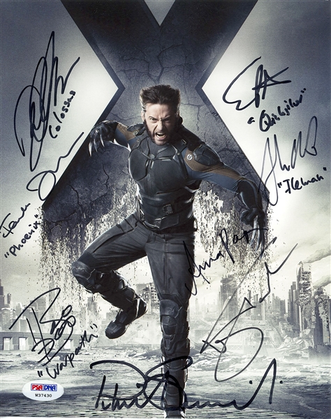 X-Men "Days of Future Past" Cast: Jackman, Stewart, Paquin, Ect Signed Photo (8 Sigs) (PSA) (Beckett/BAS Guaranteed) 