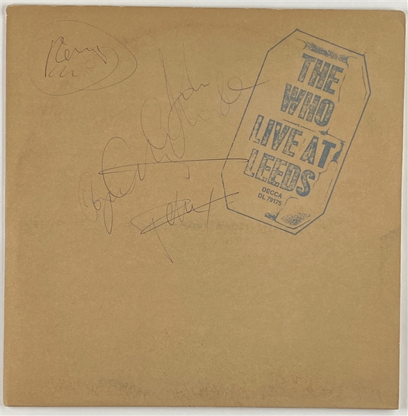 The Who Fully Group Signed Including Keith Moon “Live at Leeds” Record Album (4 Sigs) (Roger Epperson/REAL LOA) 