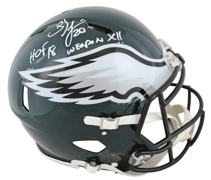 Eagles Brian Dawkins "HOF 18, Weapon X!" Signed  F/S Speed Proline Helmet (JSA COA)