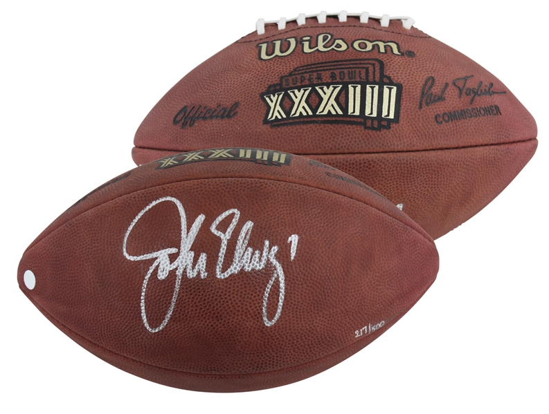John Elway Signed Limited Edition Super Bowl XXXIII Official Leather Game Model Football (Beckett/BAS COA)