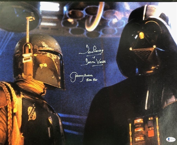 Star Wars: The Empire Strikes Back - David Prowse and Jeremy Bulloch Signed 20" x 16" Color Photograph, w/ Inscription (Beckett/BAS)