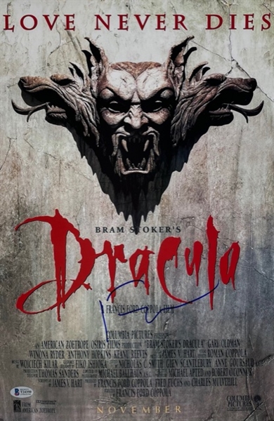 Francis Ford Coppola Signed "Dracula, Lover Never Dies" Movie Poster (Beckett/BAS)