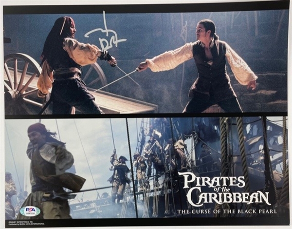 Johnny Depp Signed Photo Print of the Hit Movie "Pirates of the Caribbean: The Curse of the Black Pearl" (PSA/DNA)  