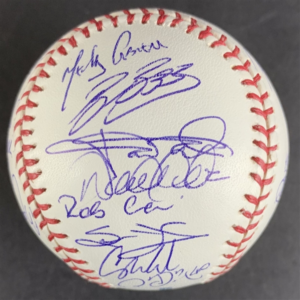 2006 New York Yankees Team Signed OML Baseball with Jeter, Rivera, Johnson, etc. (28 Sigs)(Steiner Hologram)