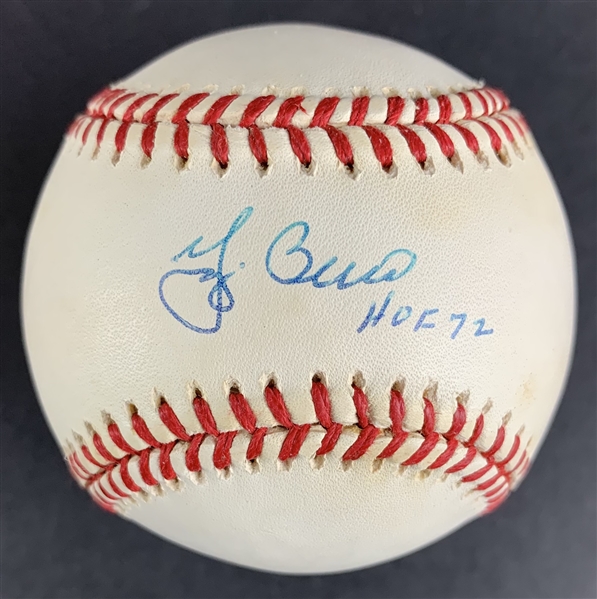 Yogi Berra Signed OAL Baseball with "HOF 72" Inscription (JSA COA)