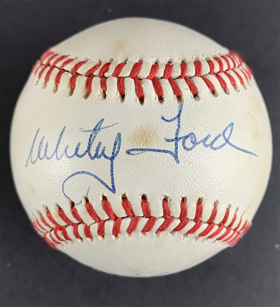 1960 Yankees Teammates Signed OAL Baseball with Ford, Berra, Shantz & Lopez (JSA COA)