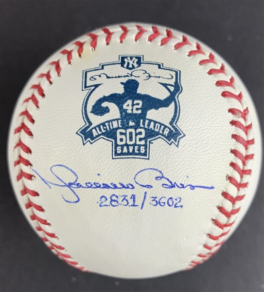 Mariano Rivera Signed "602 Saves" Special Limited Edition OML Baseball (Steiner COA)