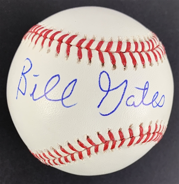 Bill Gates Rare Single Signed OML Baseball (JSA)