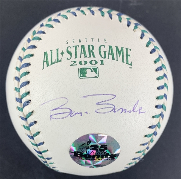 Barry Bonds Signed 2001 MLB All-Star Game Official baseball (Bonds Hologram)