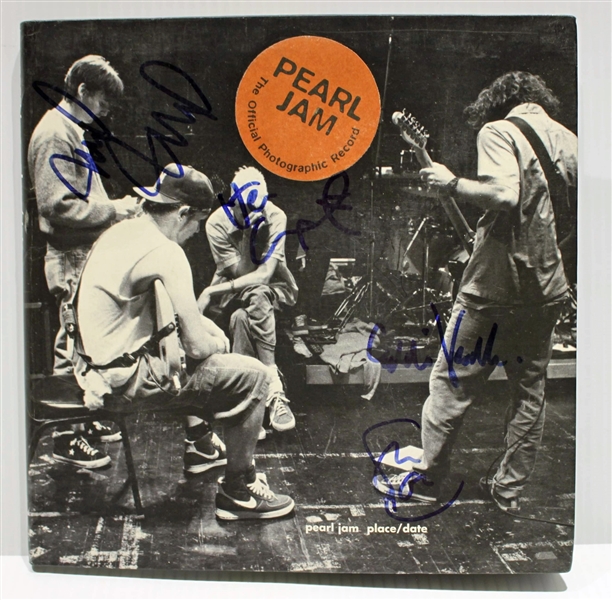 Pearl Jam Group Signed Hardcover Book: The Official Photographic Record (Beckett/BAS Guaranteed)