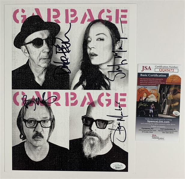 Garbage Group Signed 8.5" x 11" Print for "No Gods No Masters" (JSA COA)