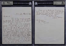 Millard Fillmore Amazing Handwritten Letter to President Zachary Taylor as VP (Beckett/BAS Encapsulated)