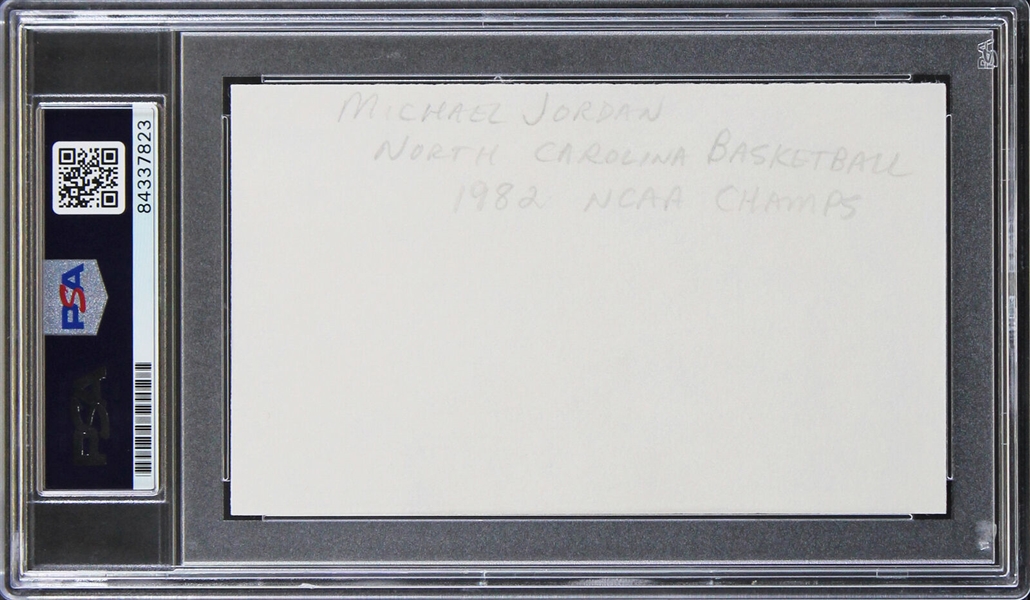 Michael Jordan - Possibly The Nicest Jordan Signed Index Card Ever! (PSA/DNA Encapsulated)