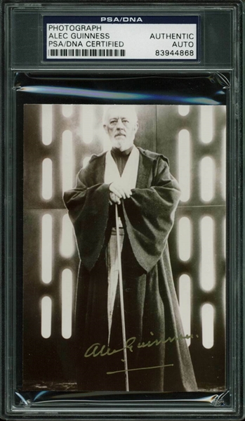 Star Wars: Sir Alec Guinness Signed 3.5" x 5" Photo as "Obi-Wan Kenobi" (PSA/DNA Encapsulated)