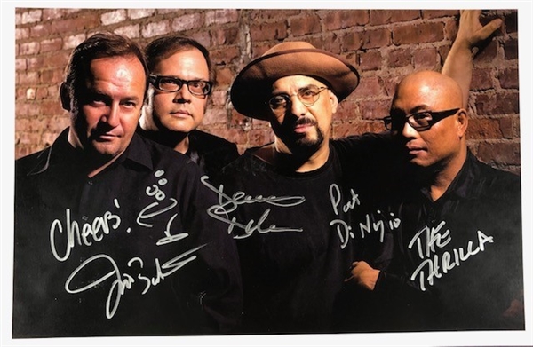 The Smithereens Group Signed 17" x 11" Photo, includes Jim Babjak, Pat DiNizio, Dennis Diken, and The Thrilla (Beckett/BAS Guaranteed)