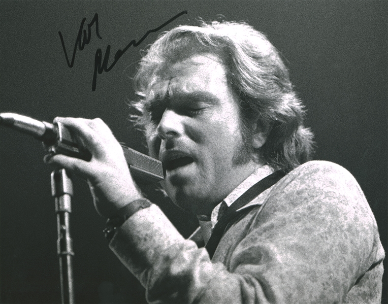 Van Morrison Signed 14" x 11" B&W Photograph (JSA)