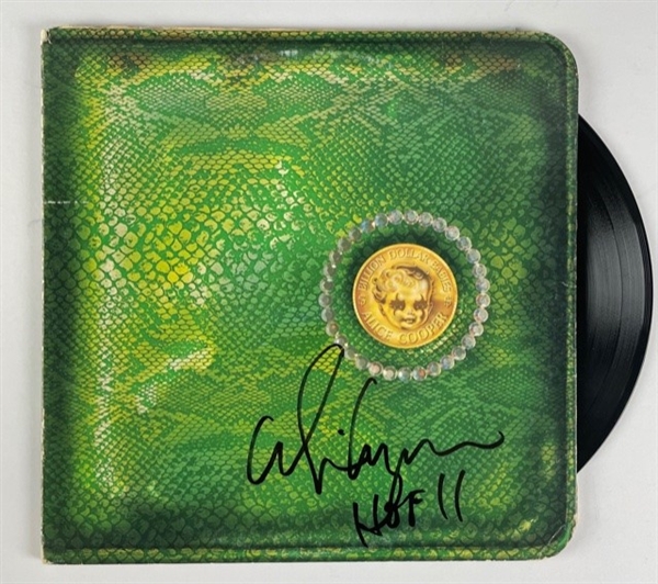 Original 1st Edition: "Billion Dollar Babies" Album signed on the cover by Alice Cooper, w/ "HOF 11" Inscription (Beckett/BAS Guaranteed)