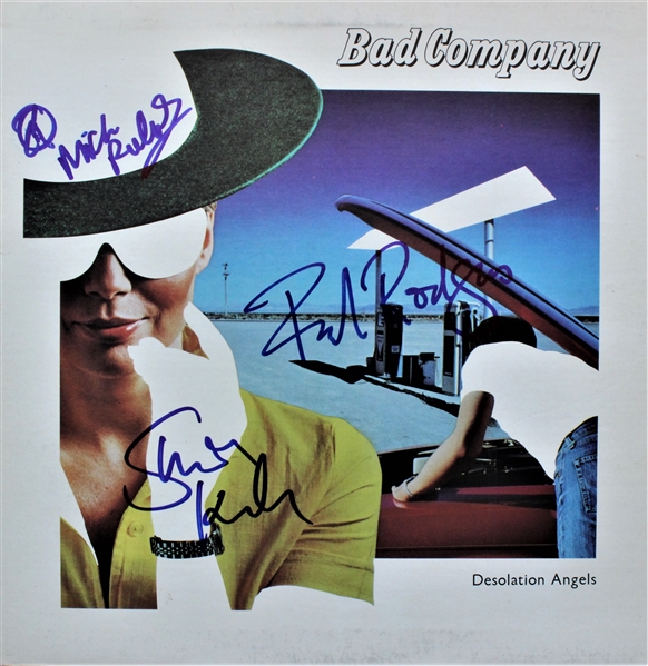 Bad Company "Desolate Angles" Album, Includes Signatures from Paul, Simon and Mick (Beckett/BAS Guaranteed)