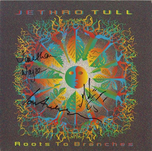 Jethro Tull Group Signed 12" x 12" "Roots to Branches"  Album Flat (Beckett/BAS Guaranteed)
