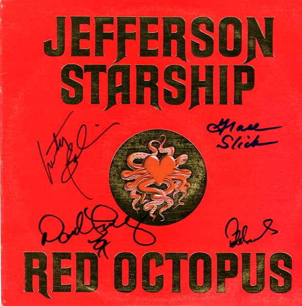 Jefferson Starship Group Signed  “Red Octopus” Album (Beckett/BAS Guaranteed)