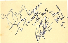 The Beatles Vintage Group Signed Album Page with BOLD Autographs (Epperson/REAL LOA)