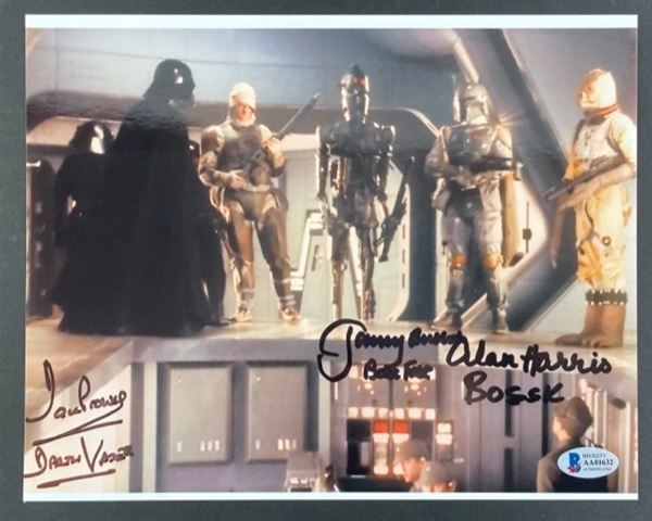 Star Wars: Empire Strikes Back Cast Signed 8" x 10" Photograph, Includes David Prowse, Jeremy Bulloch and Alan Harris (Beckett/BAS)
