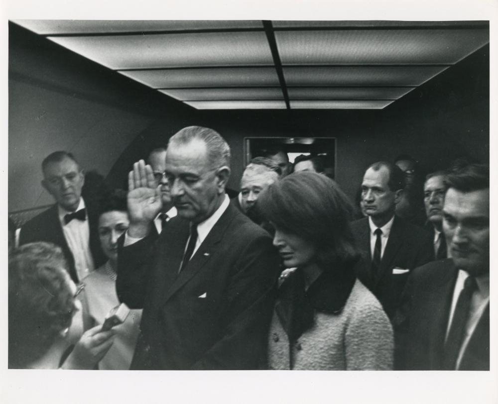 JFK Assassinated - Successor LBJ Swearing-In Ceremony Aboard Air Force ...