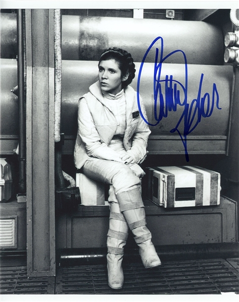 Star Wars: Carrie Fisher Behind-the-Scenes Signed 8” x 10” “Hoth” Photo from “The Empire Strikes Back” (Beckett/BAS Guaranteed)