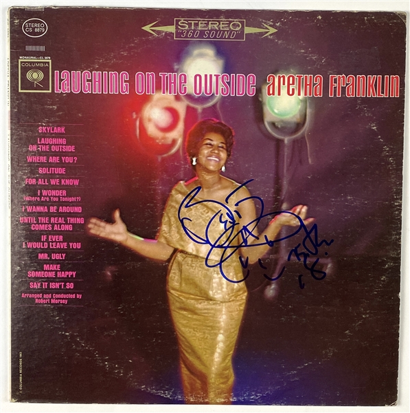 Aretha Franklin In-Person Signed ”Laughing on the Outside” Record Album (John Brennan Collection) (BAS Guaranteed) 