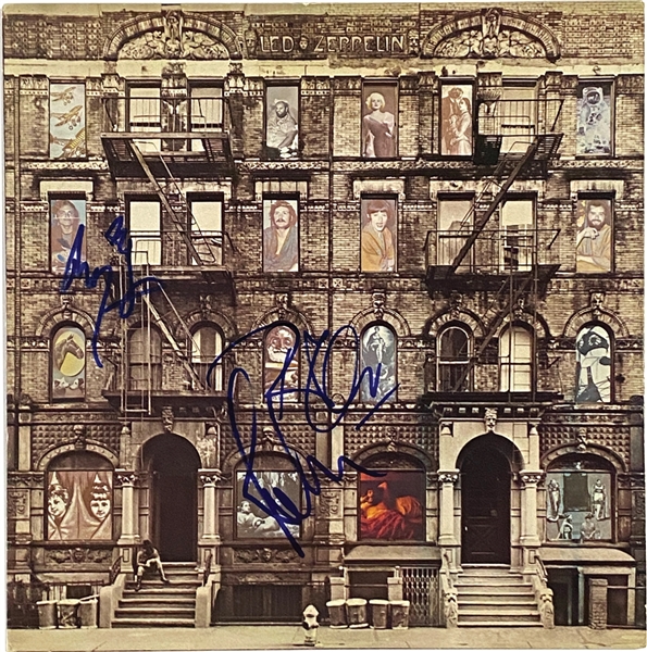 Led Zeppelin In-Person Group Signed “Physical Graffiti” Inner Album Cover (3 Sigs) (John Brennan Collection) (Beckett/BAS LOA)