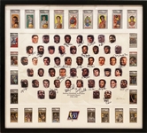 NBA 50 Greatest Custom Framed Display with Signed Official Litho & Signed Cards - All 50 Players! (JSA, PSA/DNA)