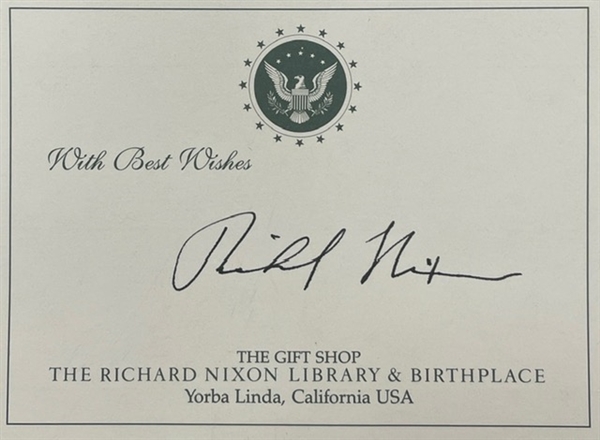 Richard Nixon Signed Bookplate (Beckett/BAS Guaranteed)