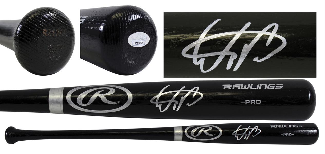 Wander Franco Signed Rawlings Pro Model Bat (JSA Signature Debut COA)