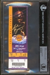 Kobe Bryant & Shaquille ONeal Dual Signed 2001 NBA Finals Game 1 Ticket - Start of Back-to-Back Champions (Beckett/BAS Encapsulated)