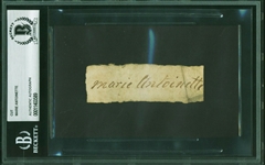 Historic Marie Antoinette Cut Signature (BAS Encapsulated)