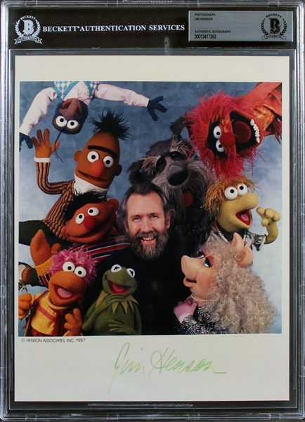 The Muppets: Jim Henson Signed 8" x 10" Color Photo (Beckett/BAS Encapsulated)