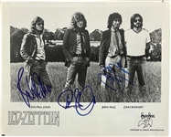 Led Zeppelin Group Signed 8" x 10" Swan Song Promo Photo with Page, Plant & Jones (JSA LOA)
