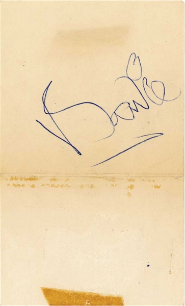 David Bowie Vintage Signed Card Boston Ritz 1974 (Tracks COA)