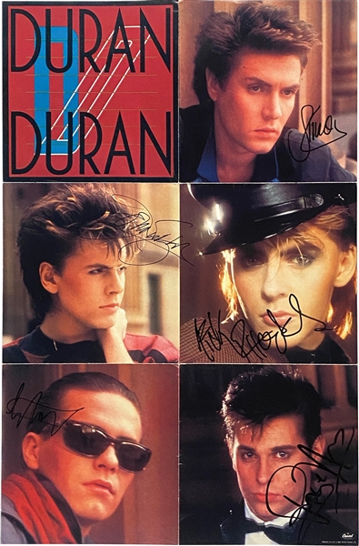 Duran Duran In-Person Group Signed Poster (5 Sigs) (John Brennan Collection) (JSA Authentication)