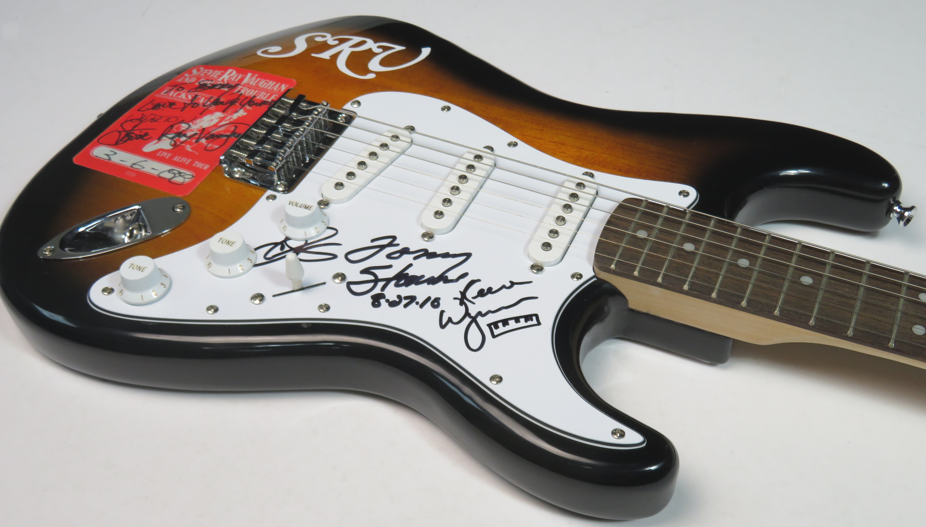 Lot Detail - Stevie Ray Vaughan & Double Trouble Group Signed Squier ...