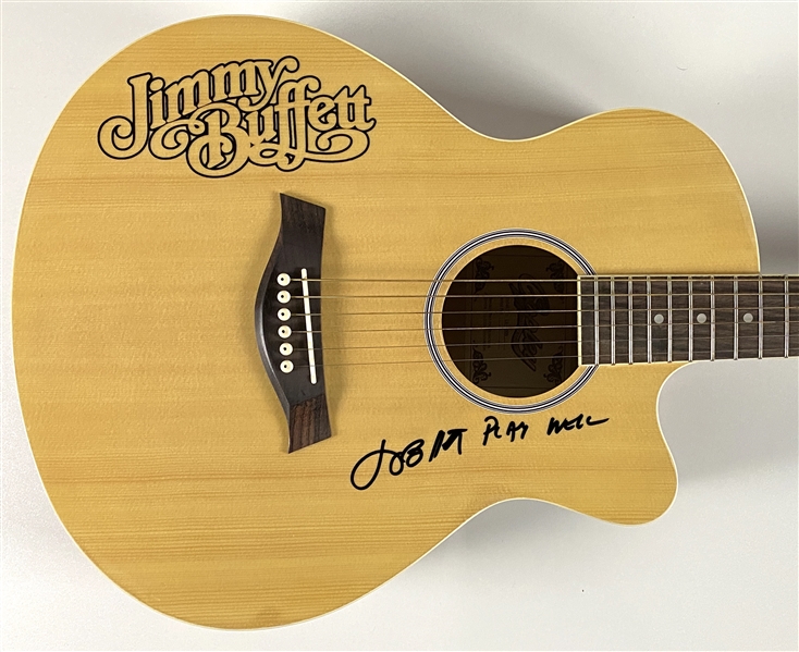 Jimmy Buffett Signed Acoustic Guitar (BAS Guaranteed)