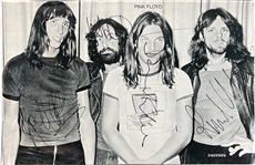 Pink Floyd Group Signed Fold Out Magazine Poster with All Four Members (PSA/DNA)