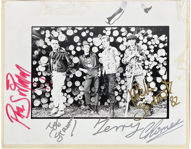 The Clash Group Signed 9.5" x 12" B&W White Pennie Smith Photograph (JSA LOA)