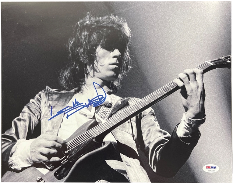 The Rolling Stones: Keith Richards Signed 11" x 14" B&W Photograph (PSA/DNA LOA)