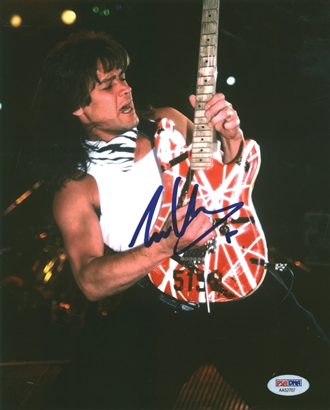 Eddie Van Halen In-Person Signed 8" x 10" Color Photo (PSA/DNA)