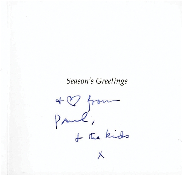The Beatles: Paul McCartney Handwritten & Signed Holiday Greeting Card (PSA/DNA & Epperson/REAL LOAs)