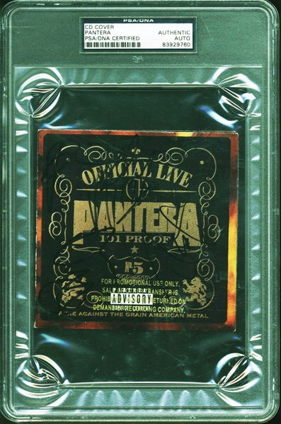 Pantera Group Signed "Official Live" CD Booklet with All 4 Including Dimebag Darrell (PSA/DNA Encapsulated)