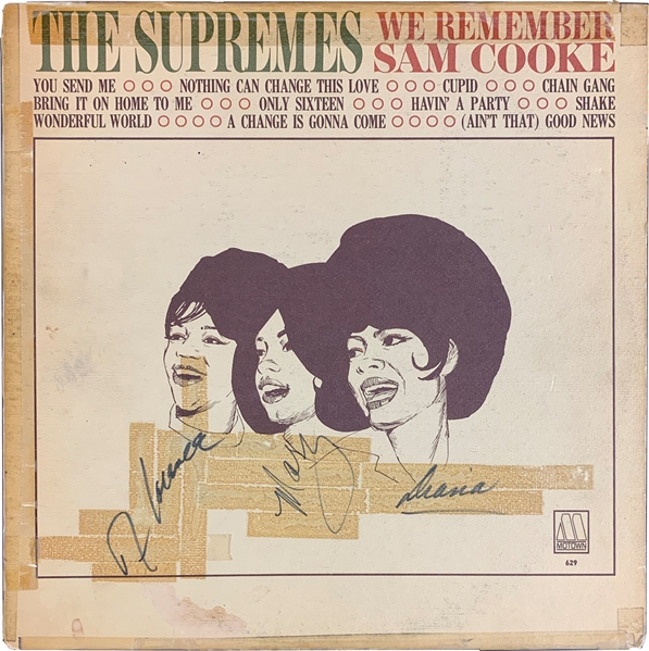 The Supremes Group Signed "We Remember Sam Cooke" Record Album (Epperson/REAL LOA)
