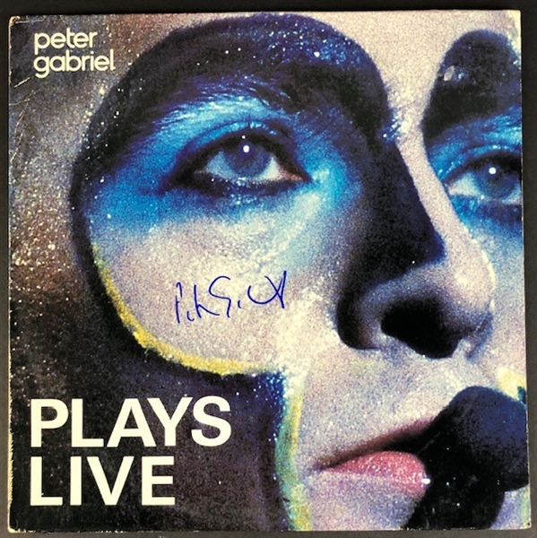 Peter Gabriel Signed "Plays Live" Album Cover (Beckett/BAS Guaranteed)