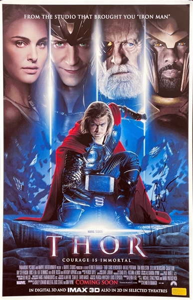 Chris Hemsworth Signed 11" x 17" "Thor" Movie Mini-Poster (Beckett/BAS Guaranteed)